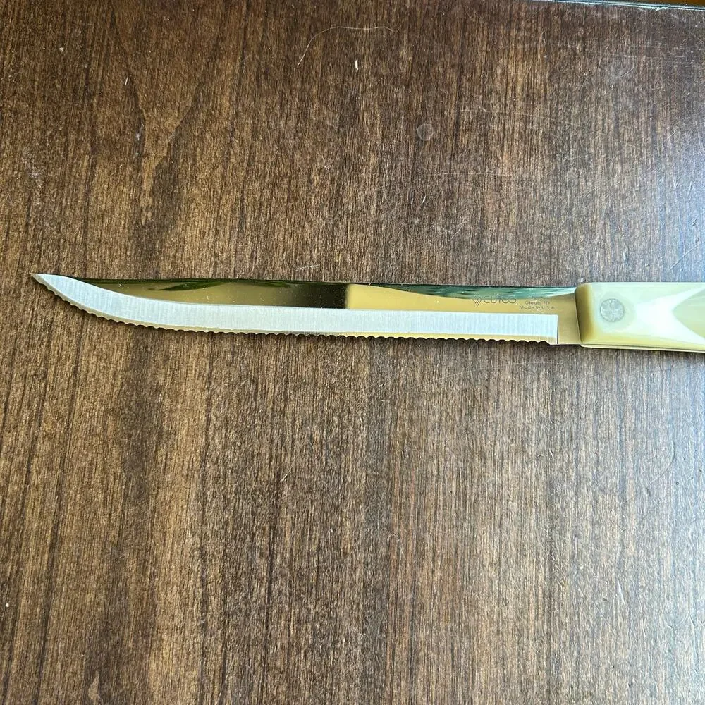 Cutco 1729 KB Petite Carver Kitchen Knife Pearl White Made in USA
